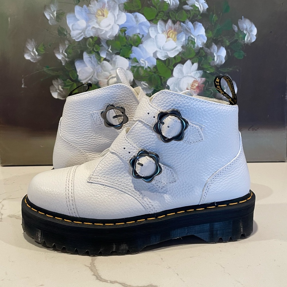 White Devon platform doc martens size 11
